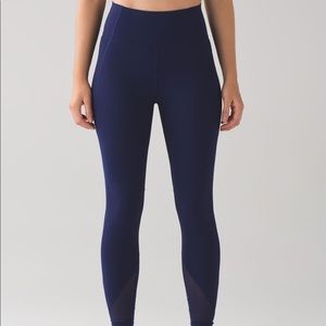 Rare sold out blue lululemon mesh leggings.
